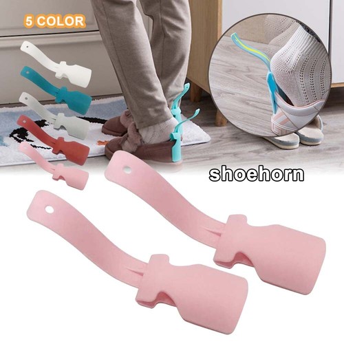 2X Shoe Helper Handled Plastic Lazy Shoe Horn Easy On&Off Shoes Lifting Helper☋