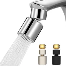 Faucet Aerator, 360° Swivel Kitchen Sink Aerator, Dual-function 2-Flow Sprayer