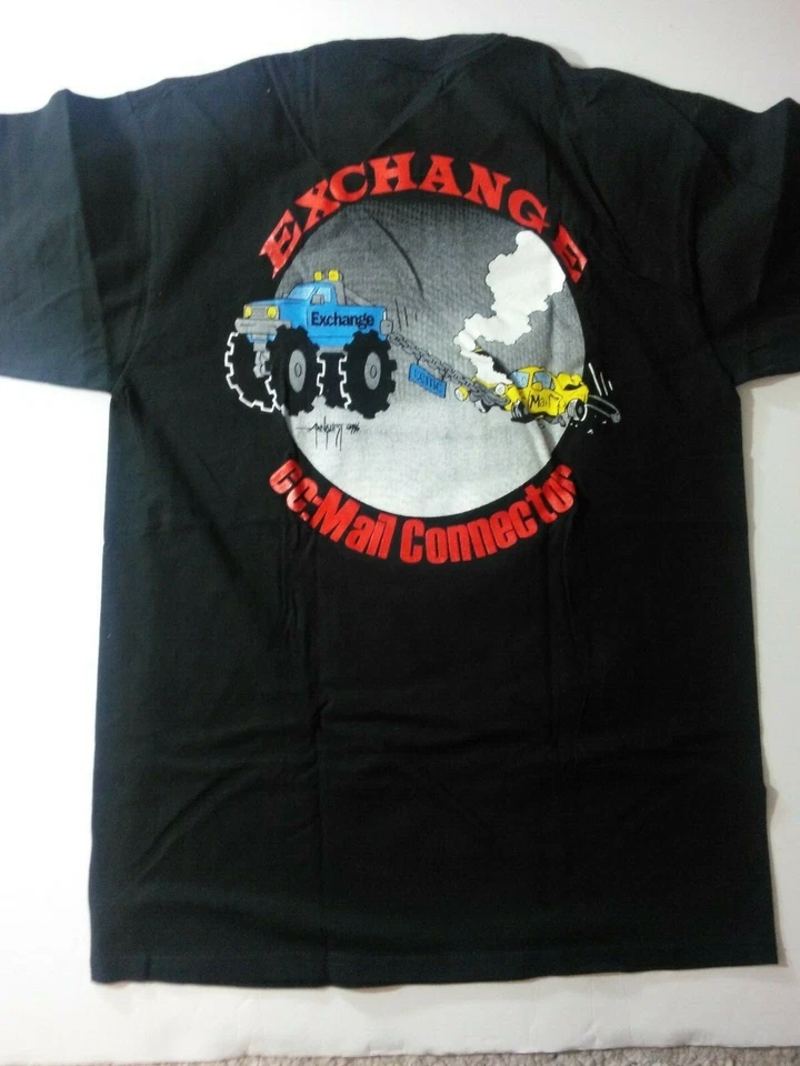 1998 Microsoft Exchange cc:Mail Connector Launch T-shirt (Black, New-unused, L) - Image 3 of 4