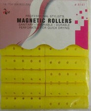 CHOOSE QUANTITY--16 MAGNETIC HAIR ROLLERS PLASTIC 3" LONG 0.75" DIA. R141
