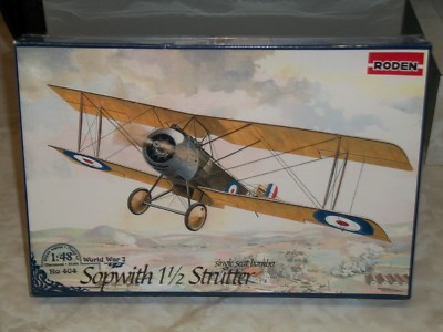 Roden 1/48 scale Sopwith 1 1/2 Strutter, Single Seat Bomber - Factory ...