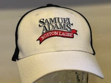 Samual Adams Boston Lager FITTED S/M White Vacation RARE  Golf  Cap  Hat   NEW