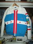 OP Ocean Pacific Vtg 80s 90s Puffy Puffer Ski Jacket Coat Stripe S/Med Sizes Big