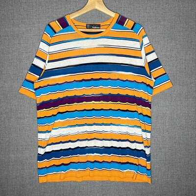 Missoni Sport Multicolor Abstract Knitted T-Shirt Men's 50 Short