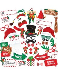 38Pcs Christmas Photo Booth Props Party Decorations for Selfie Props
