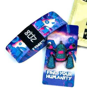 ZOX **FIND YOUR HUMANITY (PURPLE)** Silver Strap med mys Wristband
