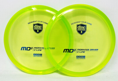 Set of (2) Discmania C-Line MD3 Originals 177g Lime Green Discs FREE SHIPPING 2