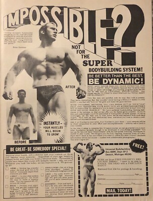 1977 Universal BodyBuilding PRINT AD Brian Eastman Muscle Before After VTG 1970s