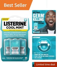 Travel-Friendly Cool Mint Breath Strips - Kills 99 of Germs, 72 Total Strips