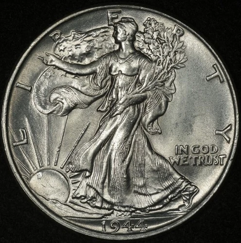 1944 WALKING LIBERTY HALF DOLLAR LUSTROUS UNCIRCULATED