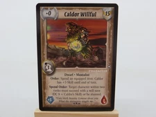 WARLORD Saga of the Storm CCG Dwarf Character Card CALDOR WILLFUL 11/78 #1024