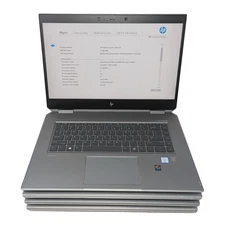 Lot of 4 HP ZBook Studio x360 G5 - Intel i5-8400H 16GB RAM 256GB SSD No OS/AC