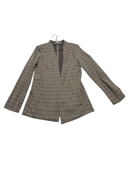 Capture Womens Size 10 Beige Check Blazer Jacket Good Condition