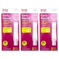 CVS Health Early Result Pregnancy Test 2 Sticks Each Lot of 3