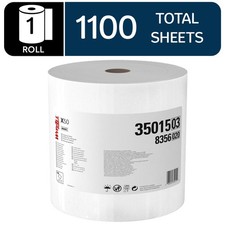 X50 Cloths Cleaning Wipes, Jumbo  Strong, White, 1 Roll, 1,100 Sheets