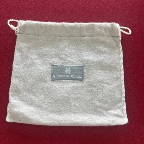 Steuben Glass Drawstring Storage Bag Protective Branded Pouch 6x6