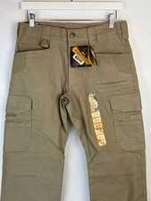 Noble Outfitters Mens 30x30 FullFlexx HD Hammer Drill Canvas Cargo Pants Khaki