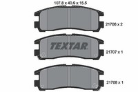 Textar Bremsbelagsatz, Scheibenbremse Hinterachse U.A. FüR Chrysler, Dodge