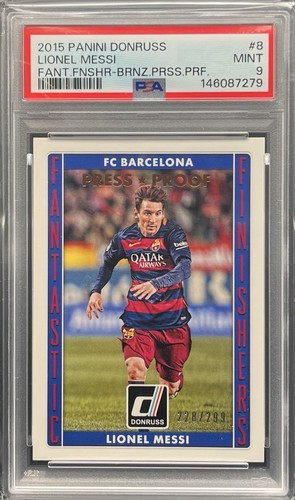Lionel Messi 2015 Panini Donruss Bronze Press Proof /299 #8 | PSA 9 | POP 9!