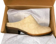 American Rag Slide Shoe Clog Segovia Milk Mottled Tan Heeled Woman's 9 JJ3343