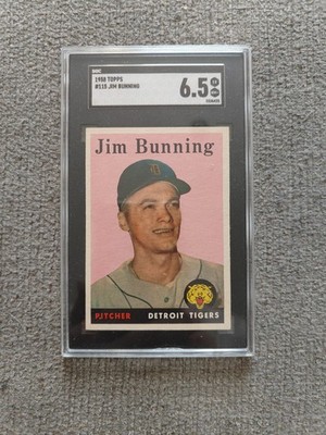 Jim Bunning - Detroit Tigers - 1958 Topps - SGC graded 6.5
