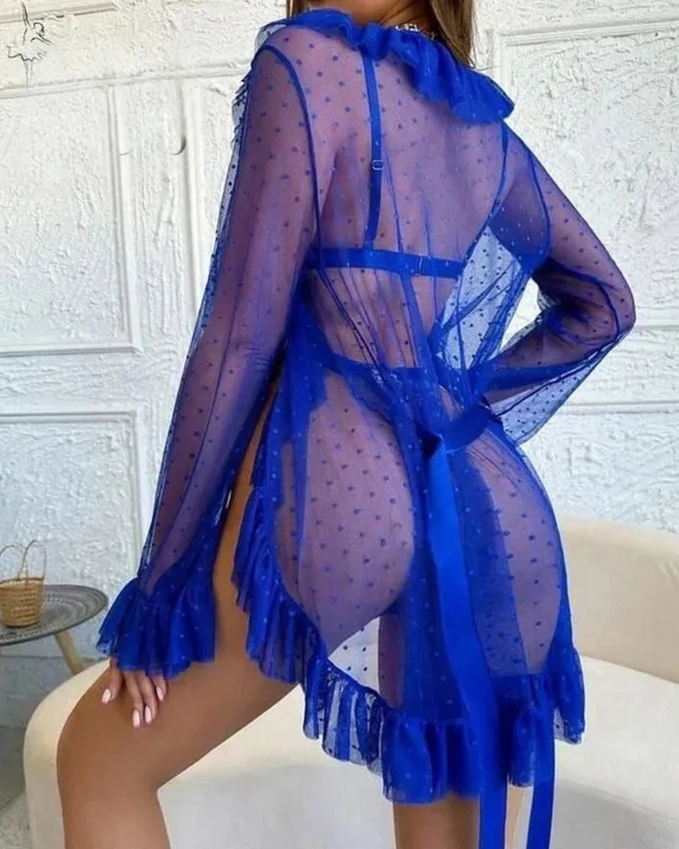 Sexy Body de Malla Transparente Lencería - Medias de Cuerpo Completo Babydoll Prendas para Dormir, Regalo Foto 2 de 4