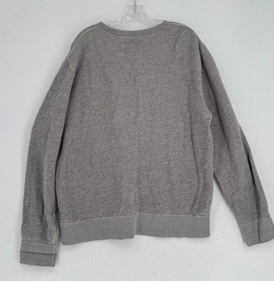 Sudadera pulóver 100 % algodón gris j.CREW vintage polar para hombre talla XL Foto 2 de 4