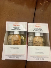 2 pack Sally Hansen Hard As Nails French Manicure Nearly Nude Precision Brush