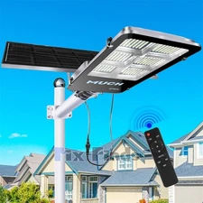 Commercial Solar Street Lights 9000K Outdoor Dusk to Dawn High Bright Wall Lamp