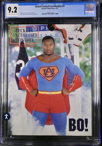 Bo Jackson, Super Bo Beckett Football Monthly #10 1/91 CGC 9.2