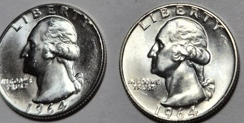 1964 And 1964D Washington Silver Quarters. Choice Uncirculated