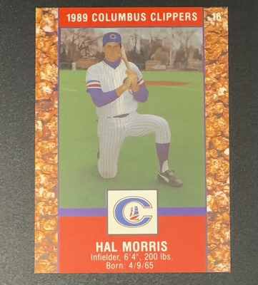 #ad Hal Morris 1989 Cracker Jacks Police Minor League Columbus Clippers $2.25