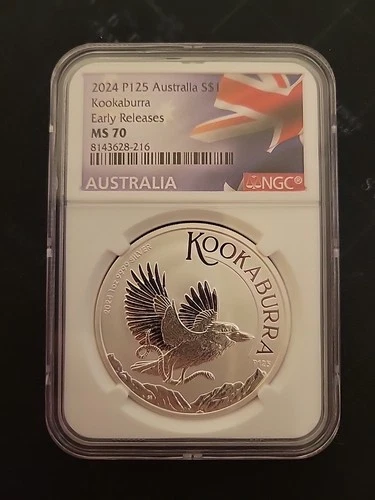 2024-P125 $1 Australia Kookaburra Silver Dollar - NGC MS 70 Early Releases