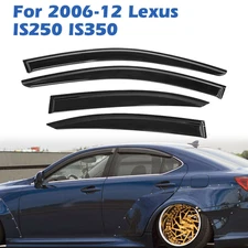 Fit 2006-12 LEXUS IS250 IS350 ISF Sedan Window Visor Rain Guard Wind Deflector