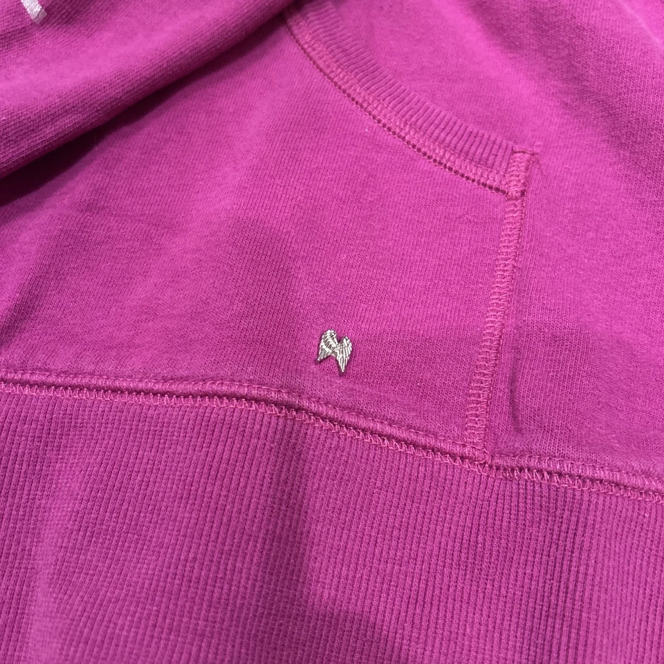 Sudadera con Capucha de Lentejuelas Victorias Secret L Always An Angel Bling Y2K Alas Cremallera Púrpura Foto 3 de 4