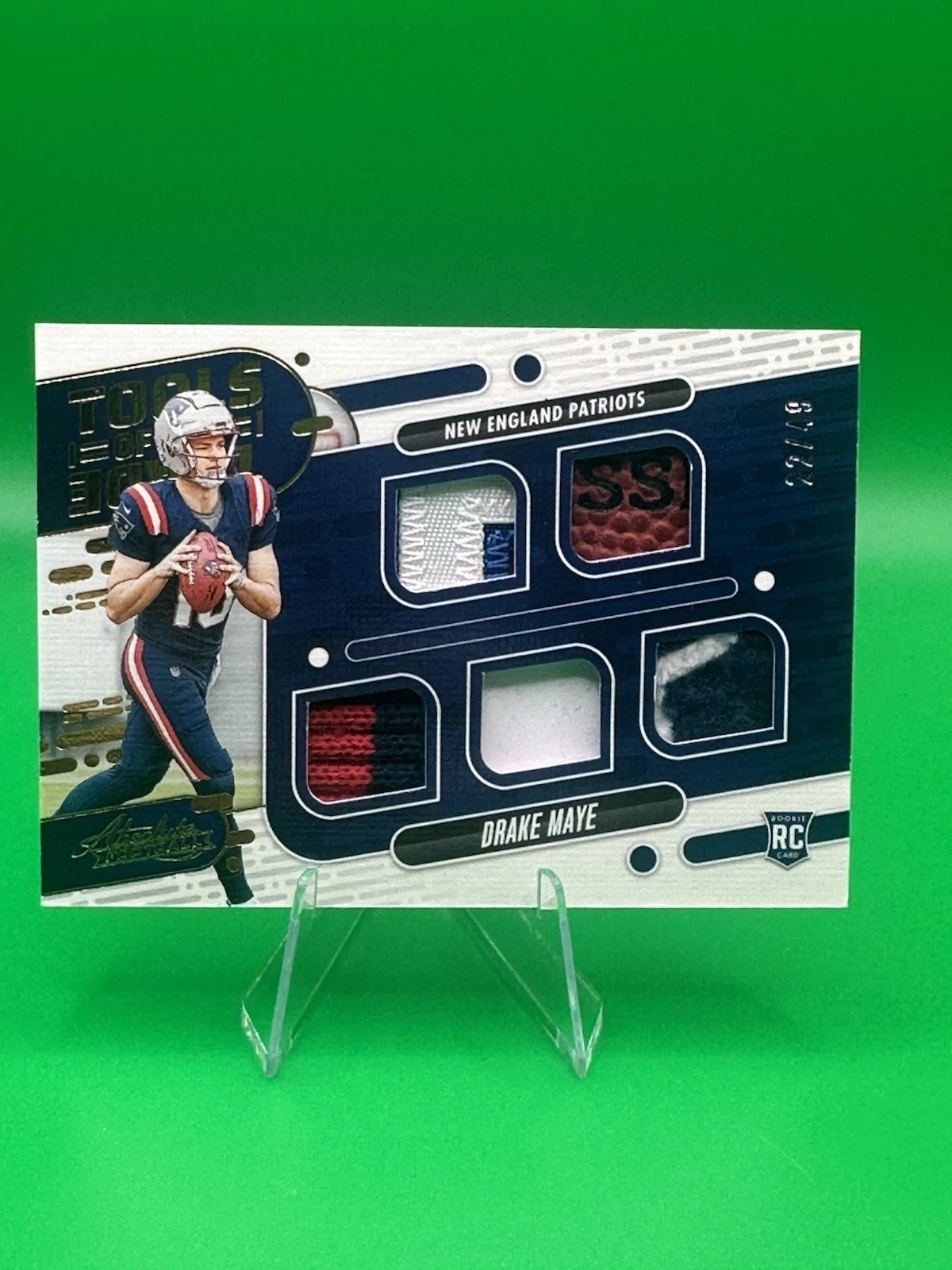 Drake Maye Panini Absolute Tools of the Trade Triple Relics #TOTTDME Prime