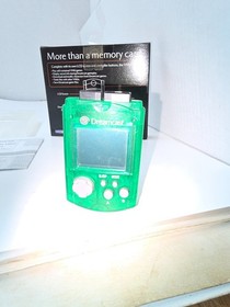 Sega Dreamcast Clear Green VMU OEM Visual Memory Unit Works NEW Battery's #A10