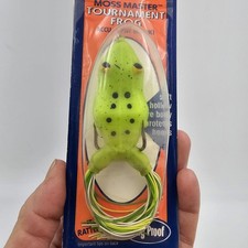 Vtg Snag Proof 1/2 Oz Moss Master Tournament Chartreuse Frog Soft Hollow Body