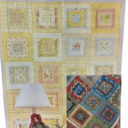 Threaded Pear Studio Skipping Squares Quilt Pattern 40x50 50x60 Afternoon