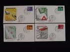 set of 4 FDC road safety car automobile Germany 1971 (2)
