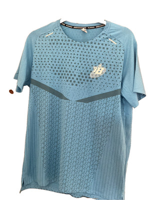 Bovatti Size S 40'' Chest Blue Short Sleeve Sports TOP Sportswear Running Active