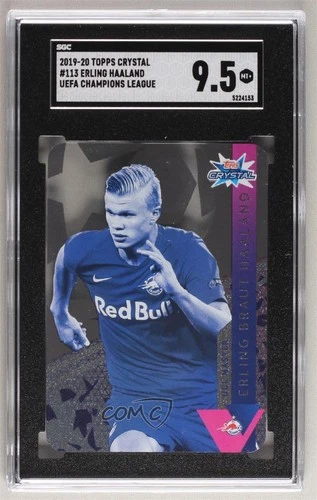 2019-20 Topps Crystal UCL Erling Haaland #113 SGC 9.5 Mint+ Rookie RC