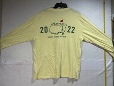 Masters Golf Shirt Mens Large Yellow Long Sle...