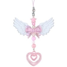 Pink Star Heart Phone Charms Strap Kawaii Bow Phone Charm Cute Beaded CellPho...