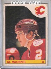 1985-86 OPC O-Pee-Chee hockey Al MacInnis RC rookie original card VG- FLAMES