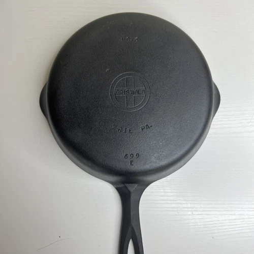 VtG Griswold Cast Iron Skillet No 6 Small Block Logo 699 E Erie Pa USA