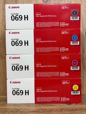 Canon 069 H 069H High Yield Toner Set 4 Pack Genuine MF751Cdw MF753Cdw LBP674Cdw