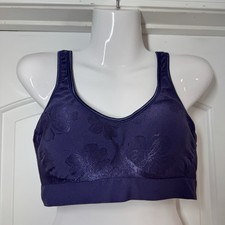 Bali Comfort Revolution ComfortFlex Shaping Wireless Bra L Purple Floral 3488