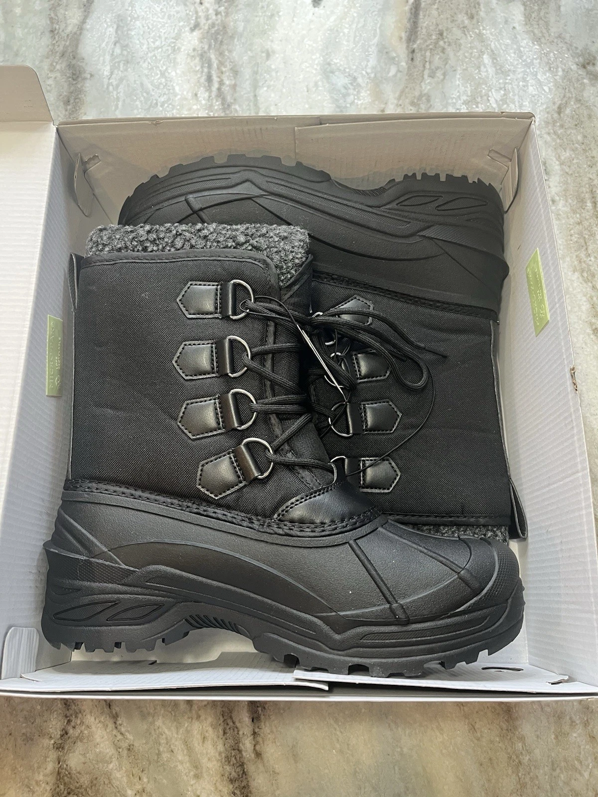 Men’s Eddie Bauer Thermolite Snow Boots Size 8 Waterproof Shell Style: Shane