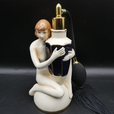 Royal Dux 3009 Secret Embrace Art Deco Parfum Flakon 20er - 30er Jahre Ref k